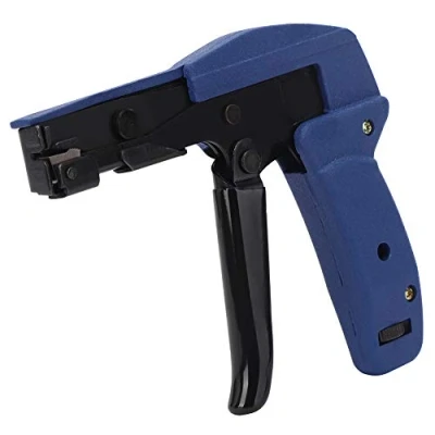 Imagen de pistola de sujeción cables, cremallera profesional Instalación bridas nailon plástico Herramienta acero aleación cromo vanadio azul