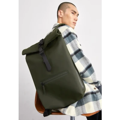 Imagen de Rains Rolltop Rucksack Unisex Mochila, Talla: One Size, Green
