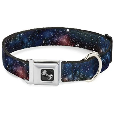 Imagen de Buckle Down 15 26 &quot;Espacio Polvo Collage Collar de Perro Hueso, Large