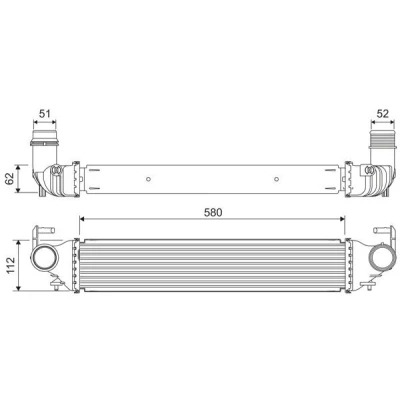 Imagen de VALEO 818312 Intercooler Aluminio sin sensor JEEP: Renegade SUV, FIAT: 500X