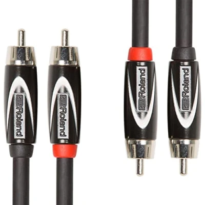 Imagen de Cable doble de interconexión la serie Black Roland — Conectores RCA, 3 m longitud RCC 10 2R2R