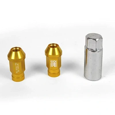 Imagen de OMP Speed Juego de 20 Tuercas Aluminio M14X1.25 Llave 19 Largo 40mm Color Amarillo 7075