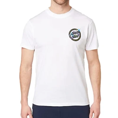 Imagen de Santa Cruz Camiseta para hombre Holo Flamed Dot, Blanco, M