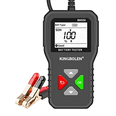 Imagen de KINGBOLEN comprobador de baterias coche 24V/12V/6V, BM550 2 220Ah 100 2000 CCA arrancador coches pilas para Motocicleta ATV SUV Barco Sistema prueba y arranque