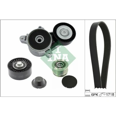 Imagen de INA 529 0515 20 Juego de correas trapeciales poli V con polea rueda libre DODGE: Caliber, MITSUBISHI: Outlander 2 SUV, Grandis, JEEP: Compass