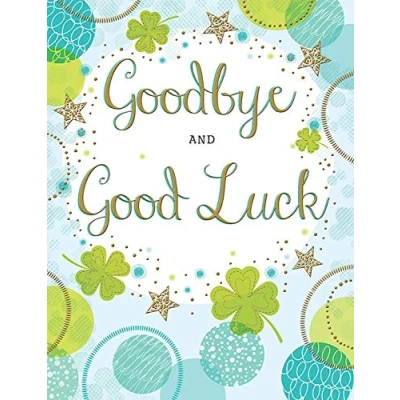 Imagen de Piccadilly Greetings Tarjeta de felicitación tradicional despedida y buena suerte, 8 x 6 pulgadas