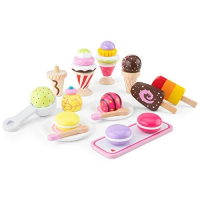Imagen de New Classic Toys 10630 Nuevos Clásicos Juguetes 0630 Imitación Juego Cocina Completar Hielo Paquete Deluxe, Color madera (630) , color/modelo surtido