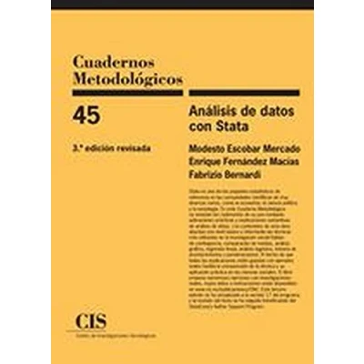 Imagen de ANÁLISIS DE DATOS CON STATA: 3.ª edición revisada Reimpresión: 45 (Cuadernos Metodológicos)