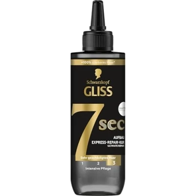 Imagen de Gliss Kur 7 Sec Express Repair Ultimate (200 ml), el tratamiento para cabello repara en solo segundos, un veces más fuerte y menos rotura