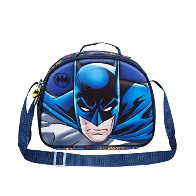 Imagen de Karactermania Batman RAGE 3D Lunch Bandolera para niños, Talla: One Size, Azul