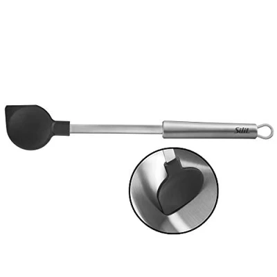 Imagen de Silit Classic Line Kochlöffel Kunststofflaffe 34 cm Acero Inoxidable Pulido, espátula, utensilio de Cocina con Jarra Resistente al Calor, Apto para lavavajillas