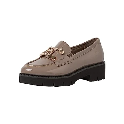 Imagen de Tamaris Comfort 8 84704 41 Komfortable Mehrweite Bequemschuh Damenschuh mit Kette Alltagsschuhe Business, Mocasín Mujer, Taupe Patent, 39 EU Ancho
