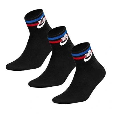 Imagen de Nike Sportswear 3 PACK Calcetines de deporte, Hombre, Talla: 34 38, Black white game royal university red
