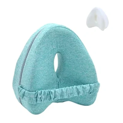 Imagen de Almohada Ortopédica para Pierna y Rodilla, Cojín Ergonómico con Espuma Viscoelástica, Dormir Posicionadora Embarazadas Alivia Dolores de Piernas, Cadera Articulaciones. (Blanco)