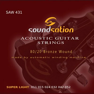 Imagen de 5 cajas de juegos cuerdas guitarra acustica SOUNDSATION SAW 431 (011 052)