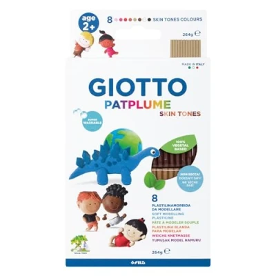 Imagen de GIOTTO Patplume, Plastilina Vegetal, Skin Tones, Colores Surtidos, 8 Unidades