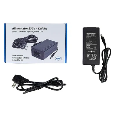 Imagen de Adaptador de Corriente 230V 12V 5A para cámaras vigilancia y Sistemas DVR/NVR