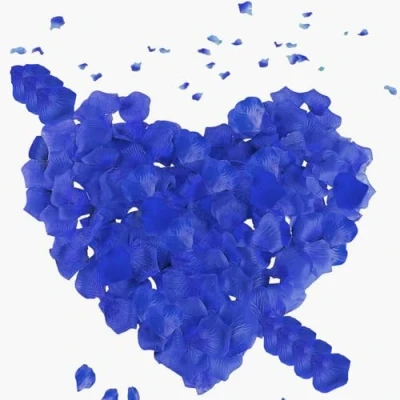 Imagen de Probuk 1200 Piezas Pétalos de Rosa, Azul Flores Artificial, Artificiales Deco para Arte Boda Adornos Fiesta, Romántica Decoración San Valentín, Cumpleaños,Evento