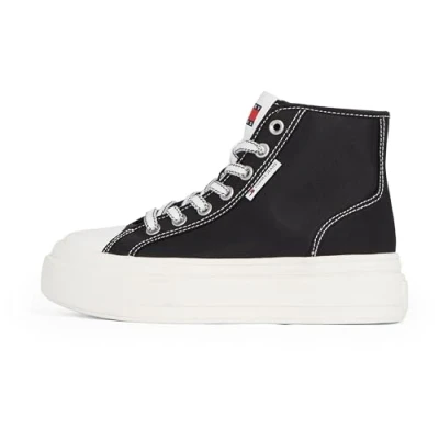 Imagen de Tommy Jeans Foxing Flatform Zapatillas altas, Mujer, Talla: 39, Black Zapatos