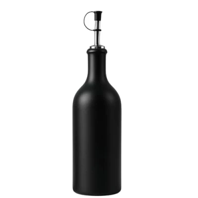 Imagen de mikken Aceitera, gres, Acero Inoxidable, Silicona, Negro, 500 ml