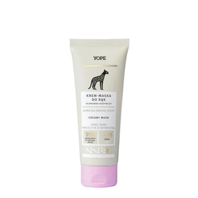 Imagen de YOPE Crema mascarilla de manos Nutre intensamente Calmante Complejo emoliente Mantequilla cupuaçu Fitoesteroles karité 99% Ingredientes naturales Almizcle cremoso 50ml