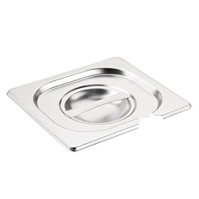 Imagen de Vogue acero inoxidable Gastronorm Tapa con muescas cb175, 1/6 tamaño