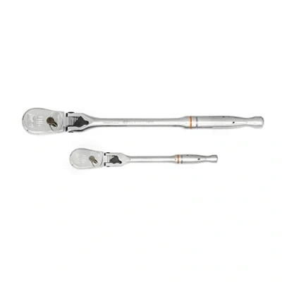Imagen de GearWrench Juego de 2 trinquetes lágrima cabeza flexible bloqueo 90 dientes 1/4&quot; y 3/8&quot; 81274T, cromado