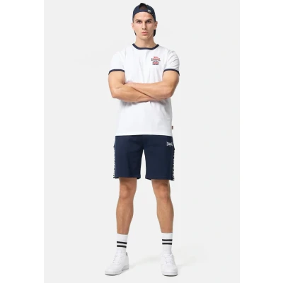 Imagen de Lonsdale Normale Passform Cashendun Camiseta estampada, Hombre, Talla: Large, White navy red