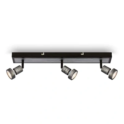 Imagen de Briloner Foco de techo LED, lámpara orientable luz blanca cálida, Silver Crafted, 480x70x85 mm