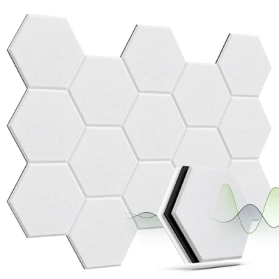 Imagen de Paneles Acusticos Alta Densidad Aislante Acustico 12 Pack Autoadhesivo Insonorizacion Acustica Pared 30x26x1cm Estudio, Gaming, Podcasting
