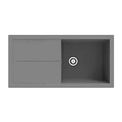 Imagen de Respekta Cleveland Fregadero de minerales (1 lavabo empotrable, 100 x 50 cm, apto para armarios bajos a partir 60 cm ancho)