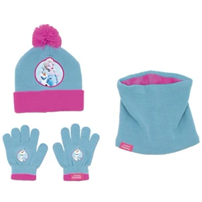 Imagen de ARDITEX WD14726 Set de Guantes mágicos, Gorro y Buff Punto Disney Frozen