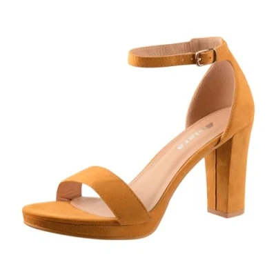 Imagen de Elara Zapato de Tacón Alto para Mujer Chunkyrayan Amarillo WW100 Yellow 38