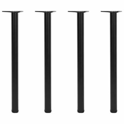 Imagen de vidaXL 4x Patas de Mesa Regulables en Altura Hierro Fuerte Color Negro 870 mm
