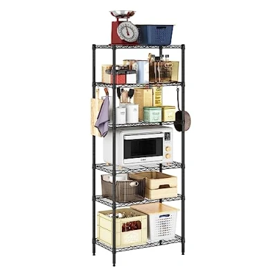 Imagen de Furinno Wayar Estante de Almacenamiento Metálico 6 Niveles, Negro