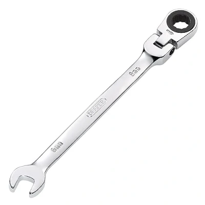 Imagen de Draper 52009 Hi Torq Llave combinada de trinquete cabeza flexible métrica, 8 mm, color azul