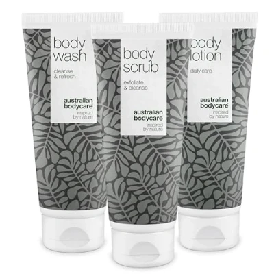 Imagen de Kit para piel suave Keratosis Pilaris y seca Set de lavado corporal, Exfoliante loción radiante e hidratante con ingredientes naturales