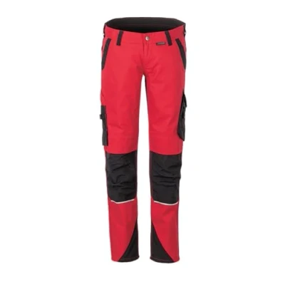 Imagen de Planam Norit 6417 Pantalones Cargo para Mujer, Color Rojo y Negro, Talla 10