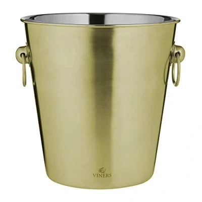 Imagen de Viners 302.233 Barware Cubo de champán (4 L), Color Dorado, Acero Inoxidable