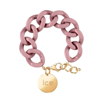 Imagen de ICE Jewellery, Chain bracelet, Fall rose, Pulsera de malla rosa XL para mujer con medalla oro (020349)