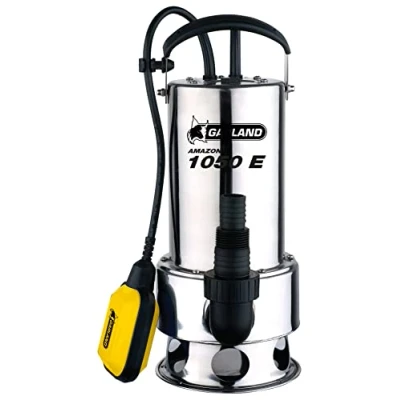 Imagen de GARLAND AMAZON 1050XE V20 Bomba de lodos Acero inoxidable, 1.100 W y 8 kg Altura máx. impulsión 11 m, caudal 15.000 l/h. Sumergible 7 diámetro sólidos 35 mm.