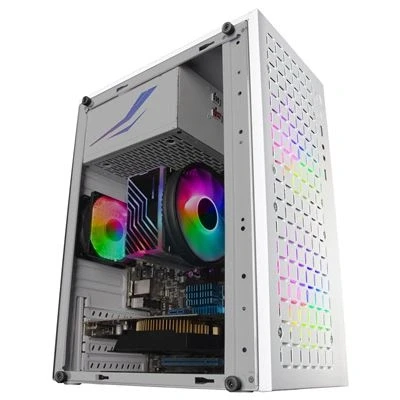 Imagen de CAJA COMPACTA MICROATX MARS GAMING MC CORE WHITE FRONTAL METAL MESH CON 2 VENTILADORES FRGB 120mm VENTANA LATERAL COMPLETA SIN FUENTE DE ALIENTACION
