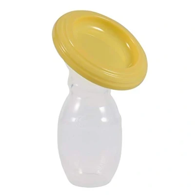 Imagen de Recogedor de leche materna, dispositivo succión, sacaleches manual, bomba lactancia, transparente, sin BPA, silicona, 100 ml