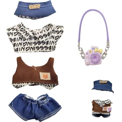 Imagen de Gxlaihly Ropa de muñeca 17 cm, para Labubu, Disfraces muñecas Labubu Outfit, Adecuada cm (B18 (No Incluye Peluches))