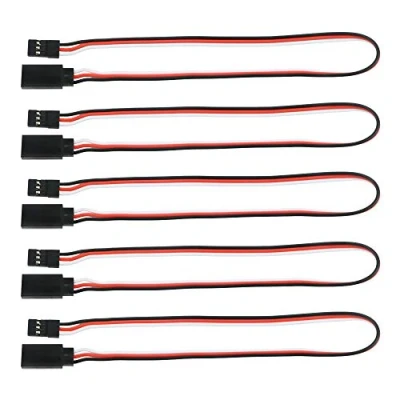 Imagen de GTIWUNG 5Pcs Cable de Extension Servo, 300mm JR Servo Extensión, Receptor Enchufes Conectores Mujer a Hombre RC Avión Extensión
