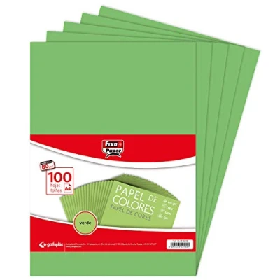 Imagen de Fixo Paper 65009220. Paquete de 100 Hojas 80 g, Papel, Verde, A4