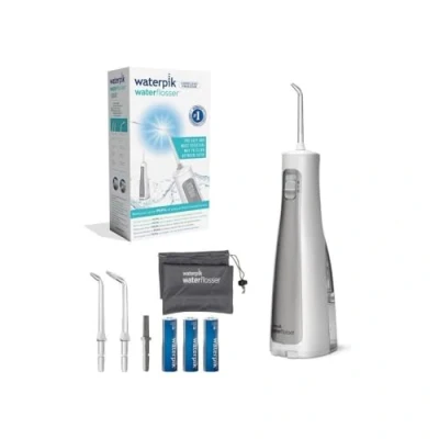 Imagen de Waterpik Irrigador Inalámbrico con Agua a Presión Portátil Batería Resistente al para Eliminación de Placa Dental, Ideal Viajar, Baños Pequeños y Usar en la Ducha, Negro (WF 03UK010)