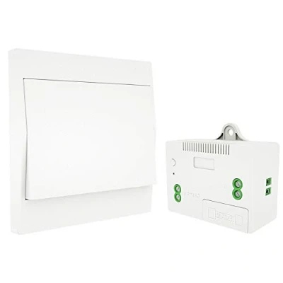 Imagen de MOES Interruptor Inalámbricas Autoalimentado de Luz Conmutador RF433, Sin Cables Bateria, pared con Receptor Lámpara Casa Iluminación(kit 1 vía)