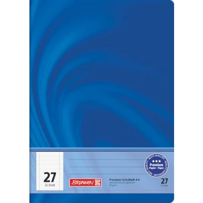 Imagen de Brunnen 104442702 Cuaderno escolar A4, 32 páginas, en blanco con hojas a rayas, línea 27