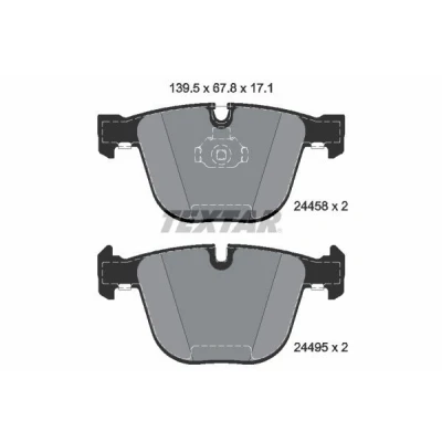 Imagen de TEXTAR 2445801 Juego de pastillas freno preparado para indicador desgaste BMW: X6, X5